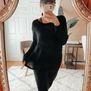 Black mesh sweater